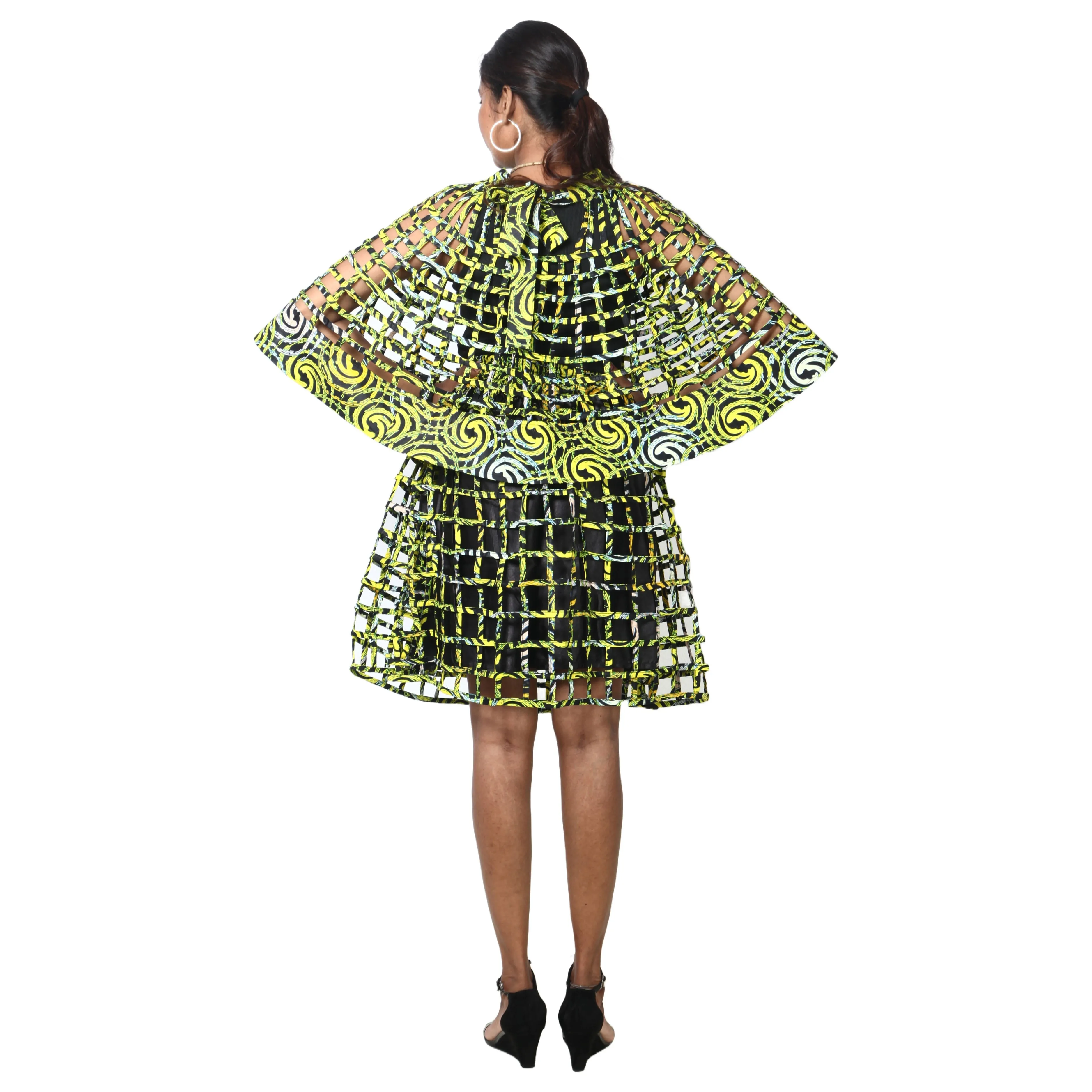Women's Cage Poncho and Mini Skirt Set -- FI-ST102-104