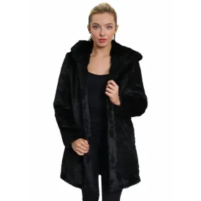 Women’s Luxury Faux Fur Jacket Ladies Hooded Winter Coat