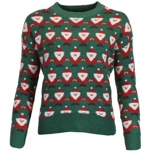 Womens Xmas Novelty Christmas Santa Jumper