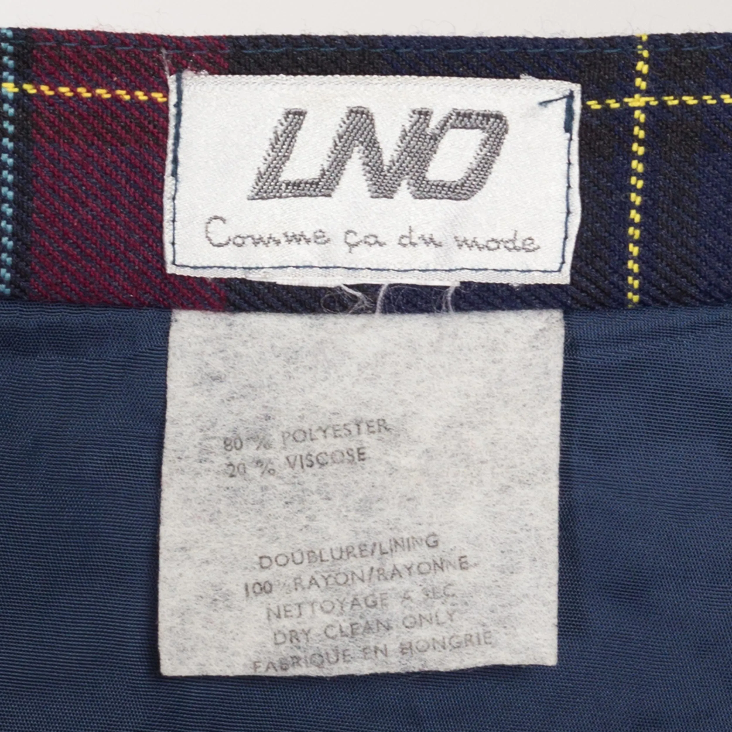 XS 90s Plaid Drop Waist Pleated Midi Skirt 25"