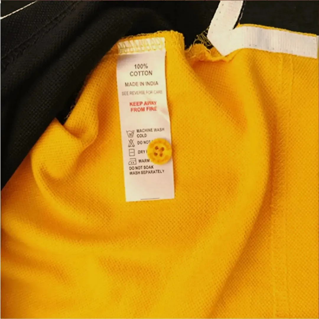 Yellow & Black with 3-Stripe Polo T-Shirt