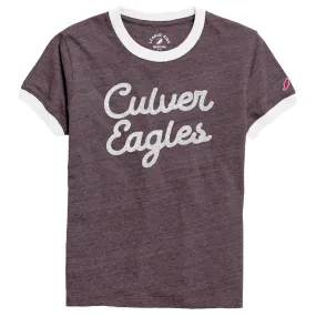 Youth Intramural Ringer Tee - Heather Maroon/White Trim